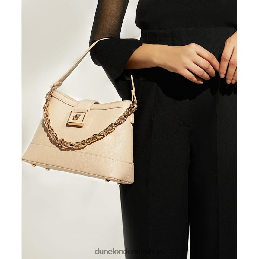 Medium Chain-Detail Shoulder Bag Women N4BBPB190 Dune London Desirable Nude