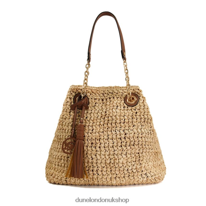 Medium Raffia Shoulder Bag Women N4BBPB140 Dune London Destinations Natural