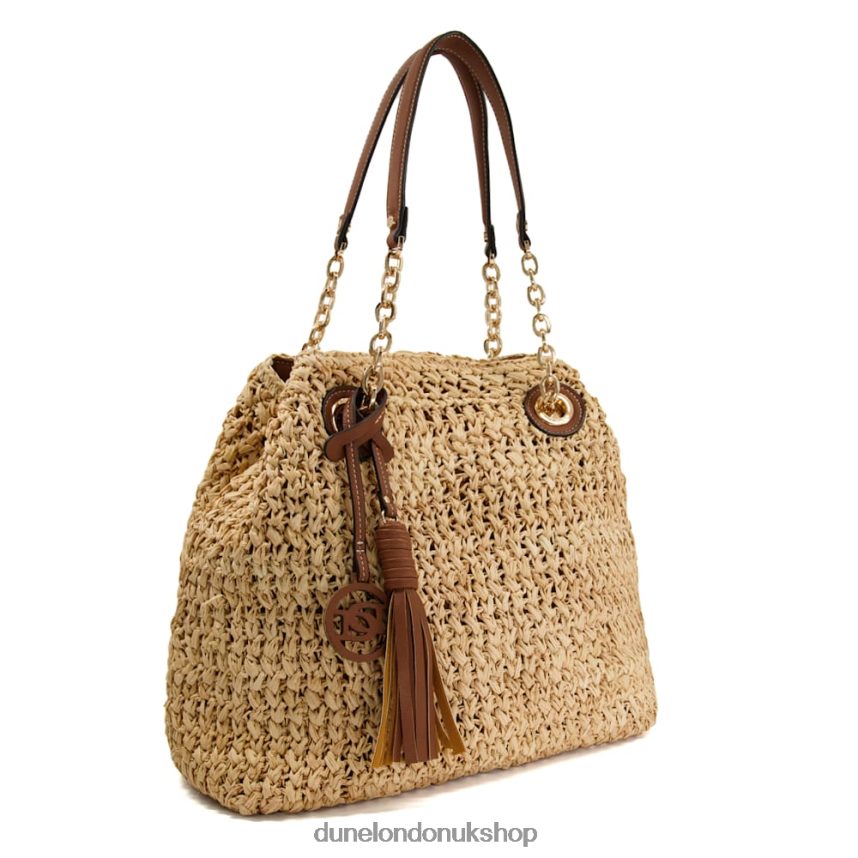 Medium Raffia Shoulder Bag Women N4BBPB140 Dune London Destinations Natural