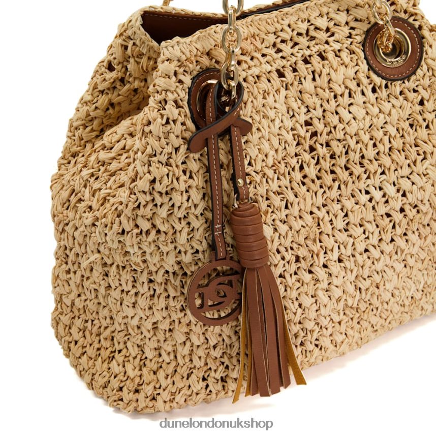 Medium Raffia Shoulder Bag Women N4BBPB140 Dune London Destinations Natural