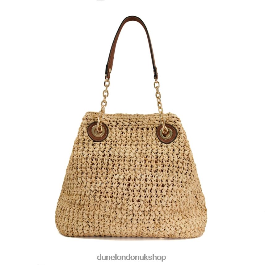 Medium Raffia Shoulder Bag Women N4BBPB140 Dune London Destinations Natural