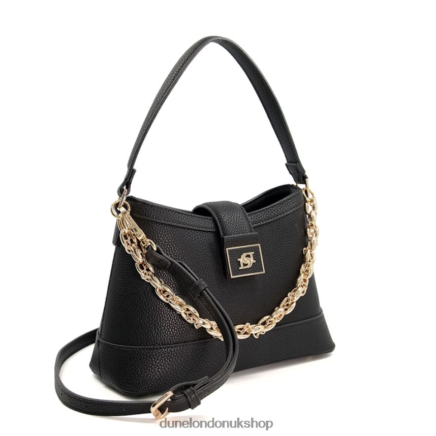 Medium Recycled Chain-Detail Shoulder Bag Women N4BBPB222 Dune London Desirable Black