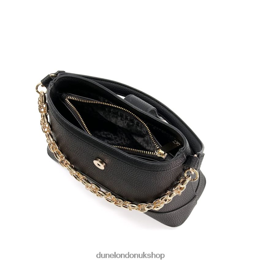 Medium Recycled Chain-Detail Shoulder Bag Women N4BBPB222 Dune London Desirable Black