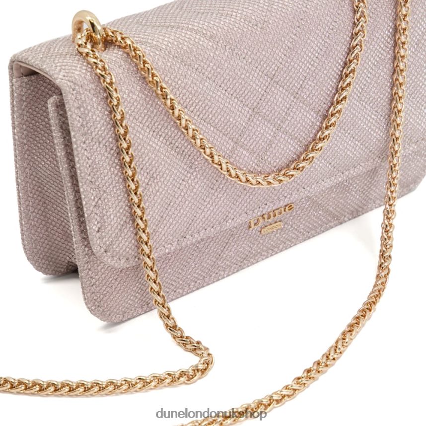 Quilted Chain Handle Shoulder Bag Women N4BBPB215 Dune London Edorchie Rose Gold