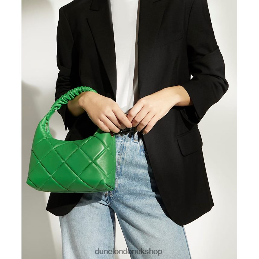 Quilted Ruched-Shoulder Bag Women N4BBPB160 Dune London Duchess H Green