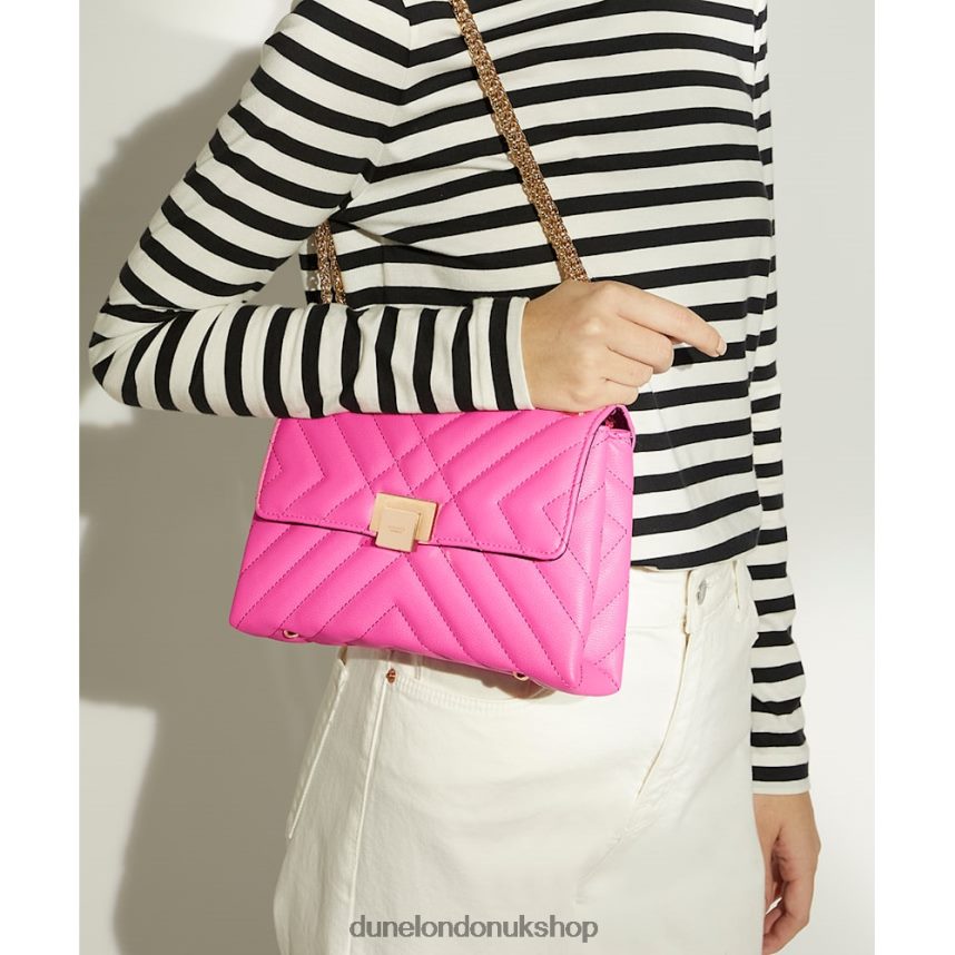 Small Quilted Shoulder Bag Women N4BBPB155 Dune London Dorchester Fuchsia