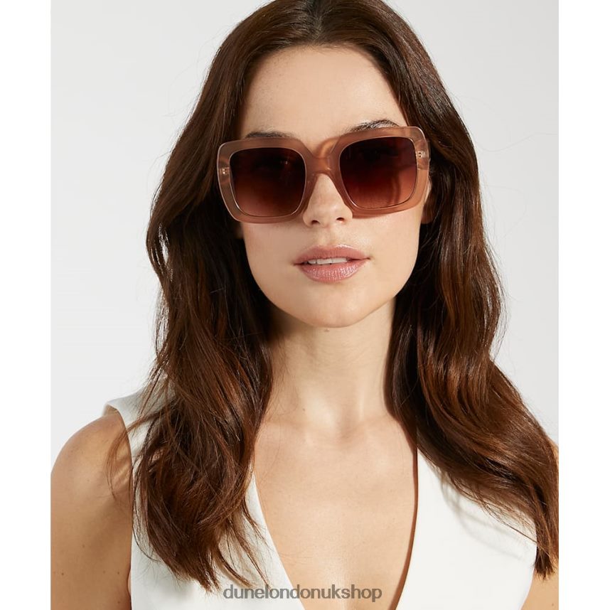 Oversized Square Sunglasses Women N4BBPB99 Dune London Graceland Blush