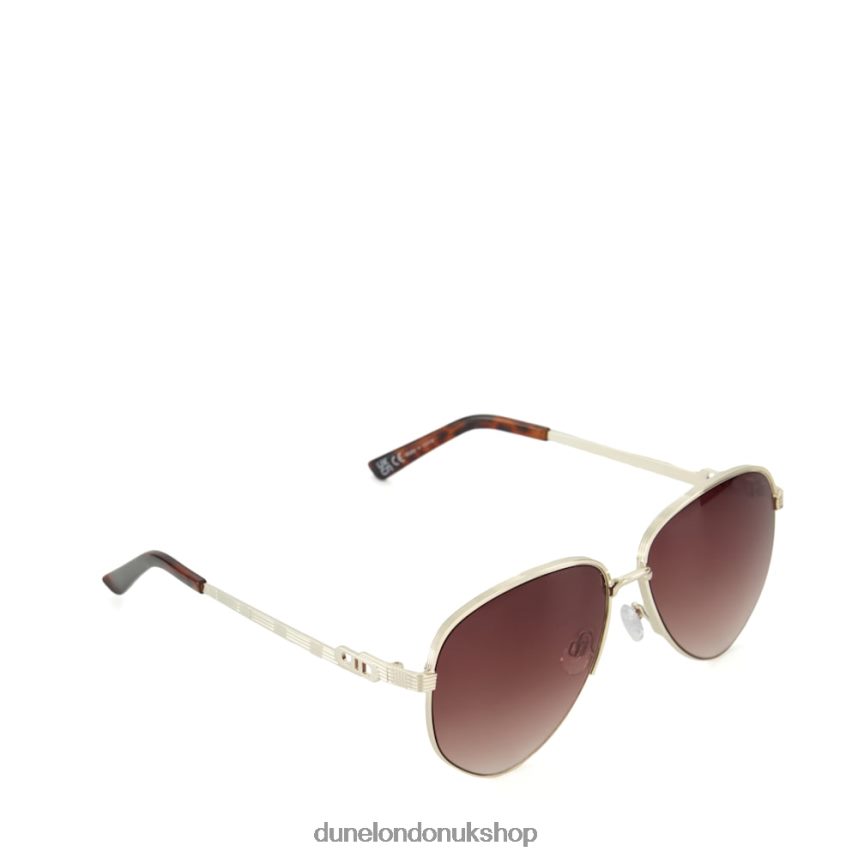 Tortoiseshell-Trim Oval Sunglasses Women N4BBPB162 Dune London Gravitys Gold