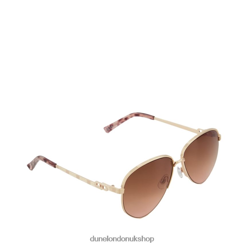 Tortoiseshell-Trim Oval Sunglasses Women N4BBPB168 Dune London Gravitys Rose Gold