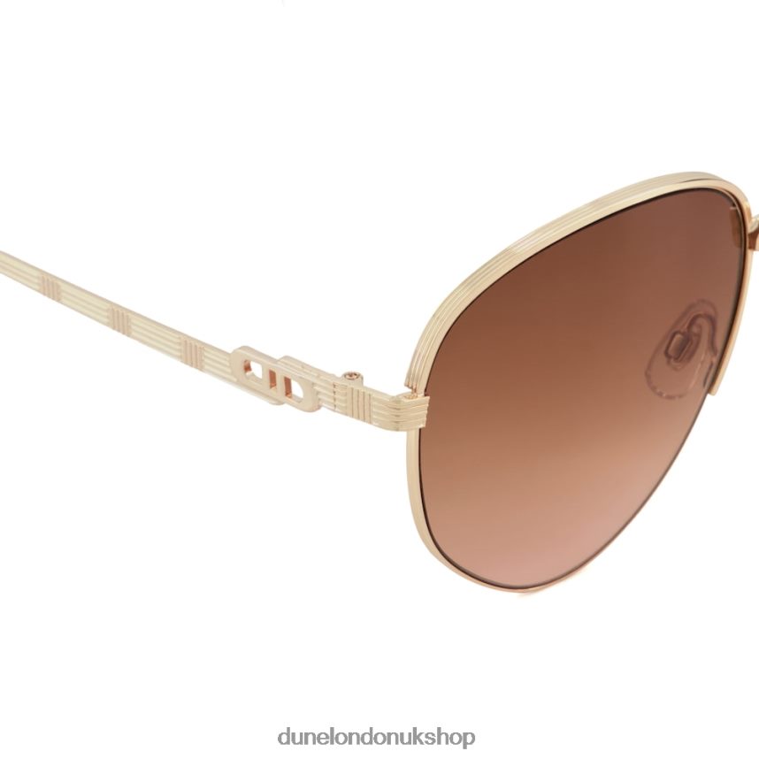 Tortoiseshell-Trim Oval Sunglasses Women N4BBPB168 Dune London Gravitys Rose Gold