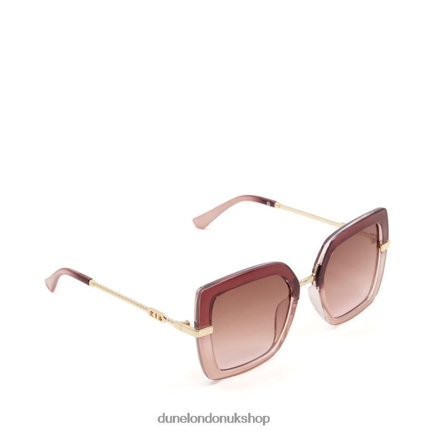 Two-Tone Oversized Sunglasses Women N4BBPB175 Dune London Ginjer Mink