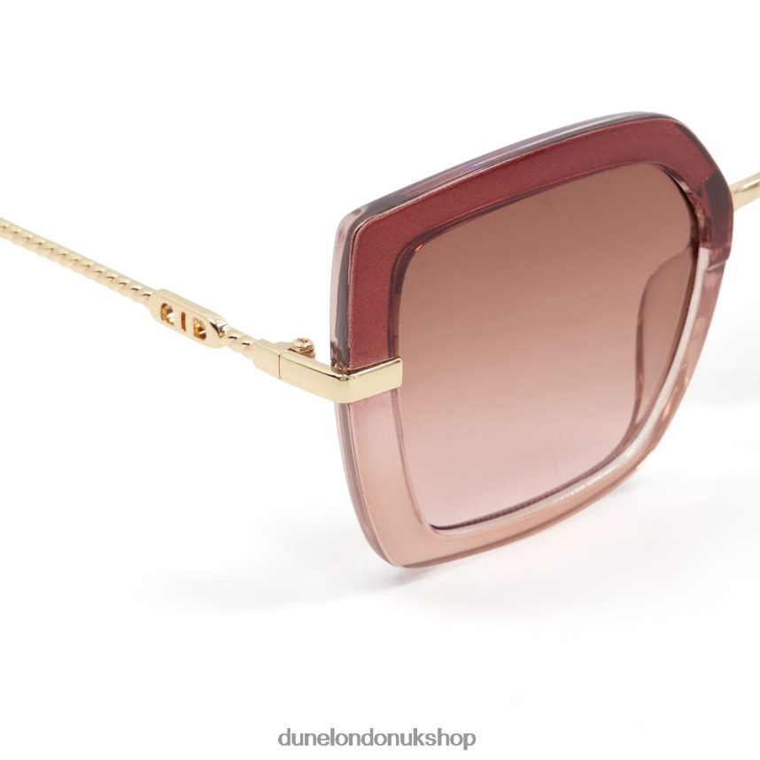 Two-Tone Oversized Sunglasses Women N4BBPB175 Dune London Ginjer Mink