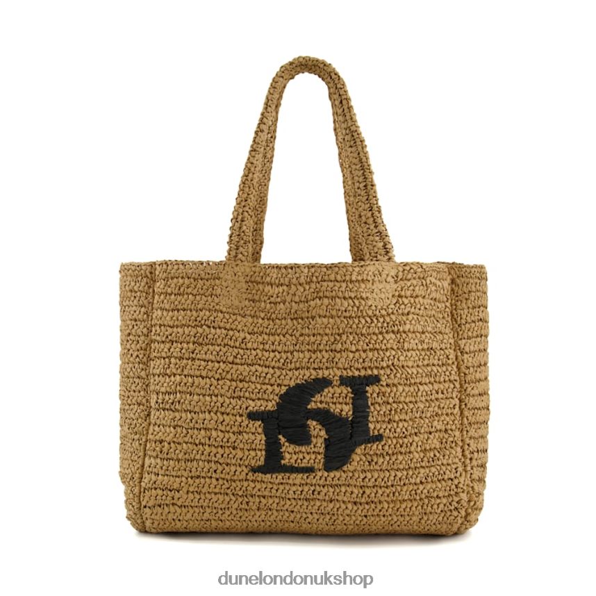 Large DD-Interlock Raffia Tote Bag Women N4BBPB84 Dune London Driftings Natural