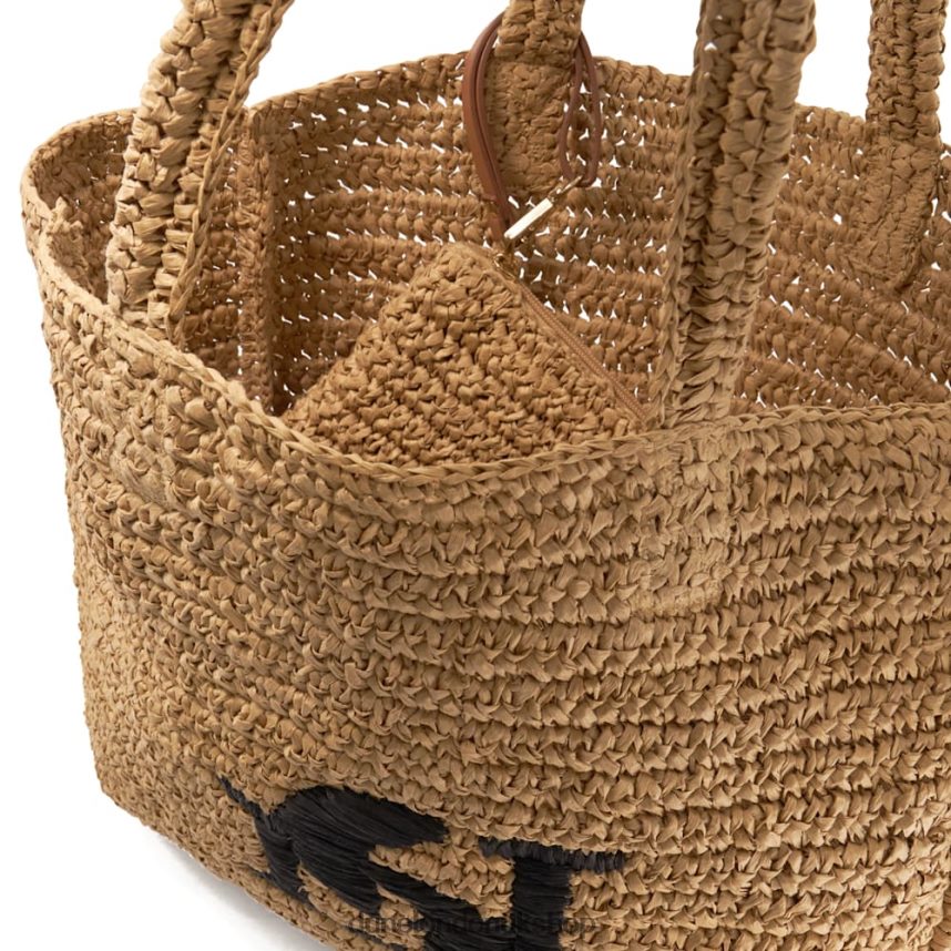 Large DD-Interlock Raffia Tote Bag Women N4BBPB84 Dune London Driftings Natural