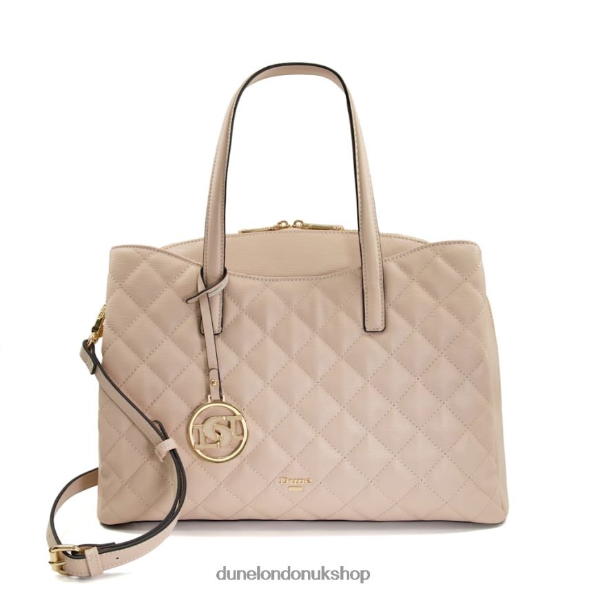 Large Diamond-Quilted Tote Bag Women N4BBPB208 Dune London Dignify Nude - Click Image to Close