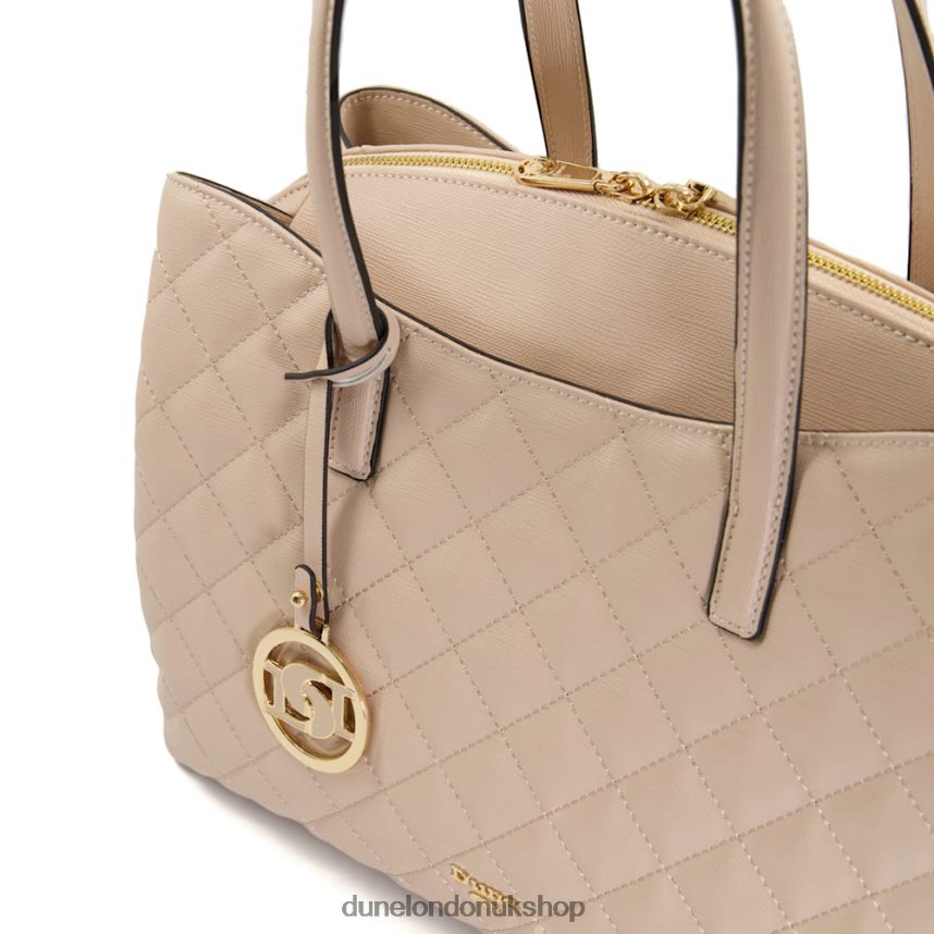 Large Diamond-Quilted Tote Bag Women N4BBPB208 Dune London Dignify Nude