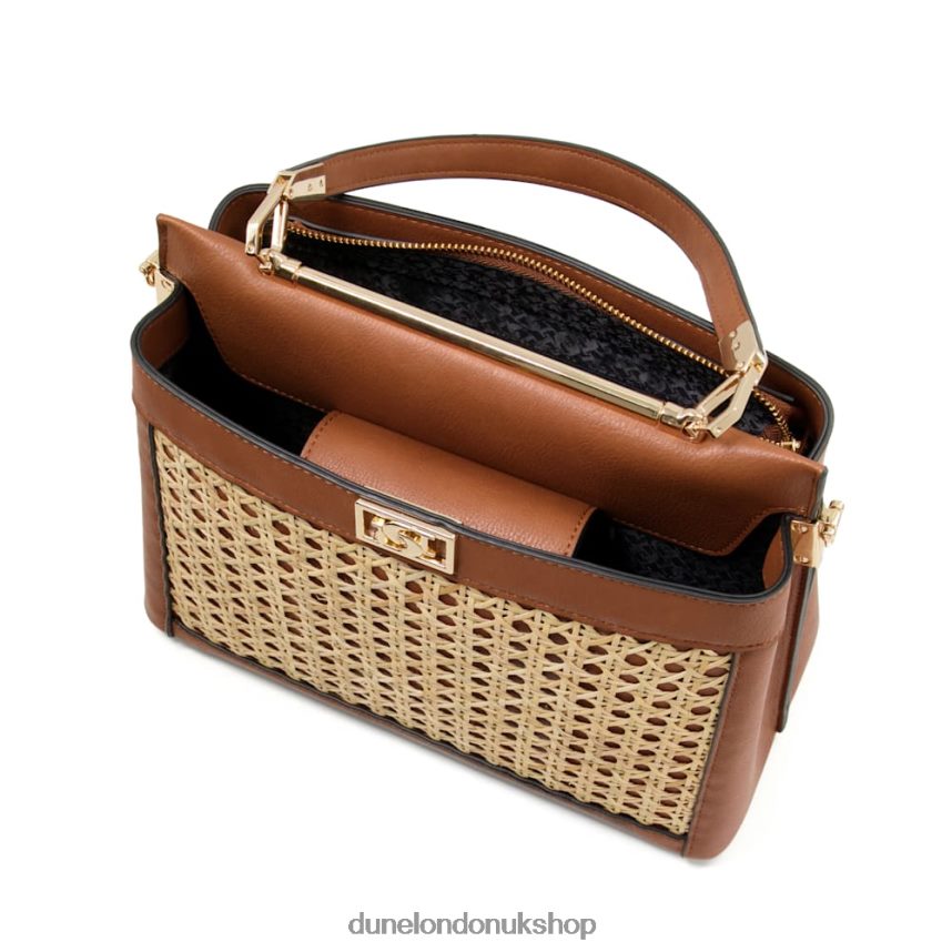 Large Rattan Tote Bag Women N4BBPB134 Dune London Ducier Tan