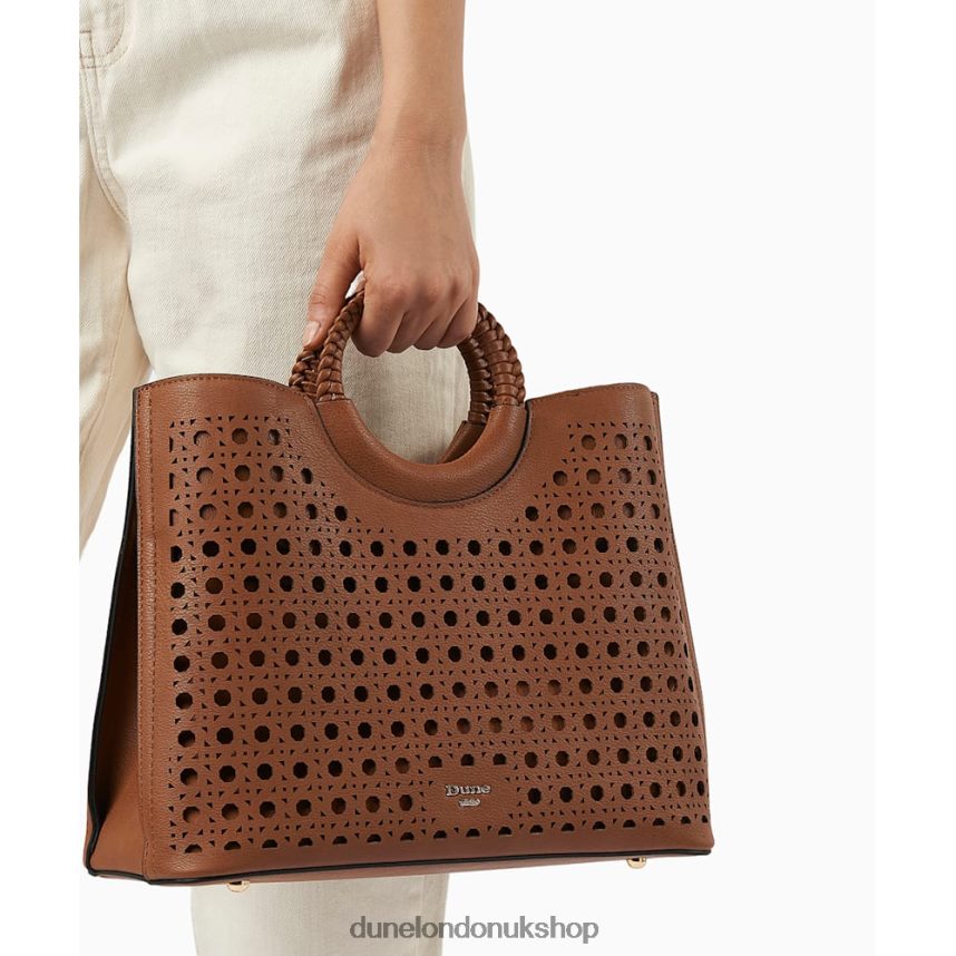 Laser-Cut Tote Bag Women N4BBPB252 Dune London Dellila Tan