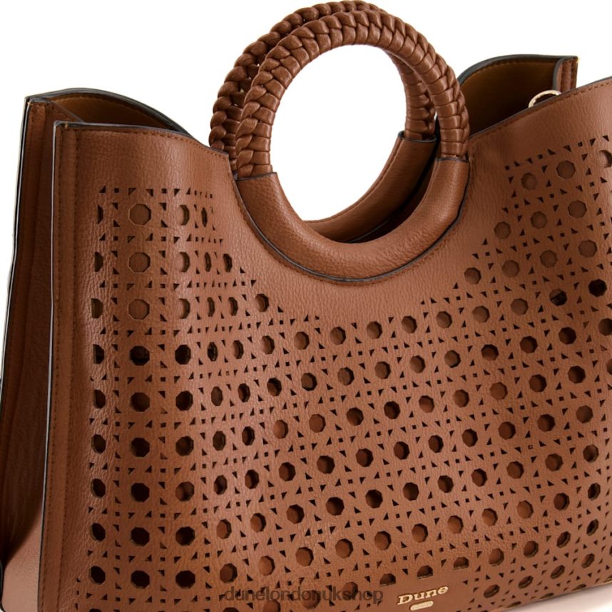 Laser-Cut Tote Bag Women N4BBPB252 Dune London Dellila Tan