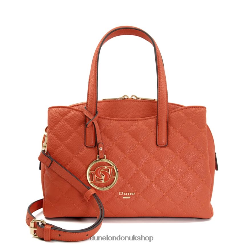 Small Diamond-Quilted Tote Bag Women N4BBPB209 Dune London Dinidignify Orange - Click Image to Close