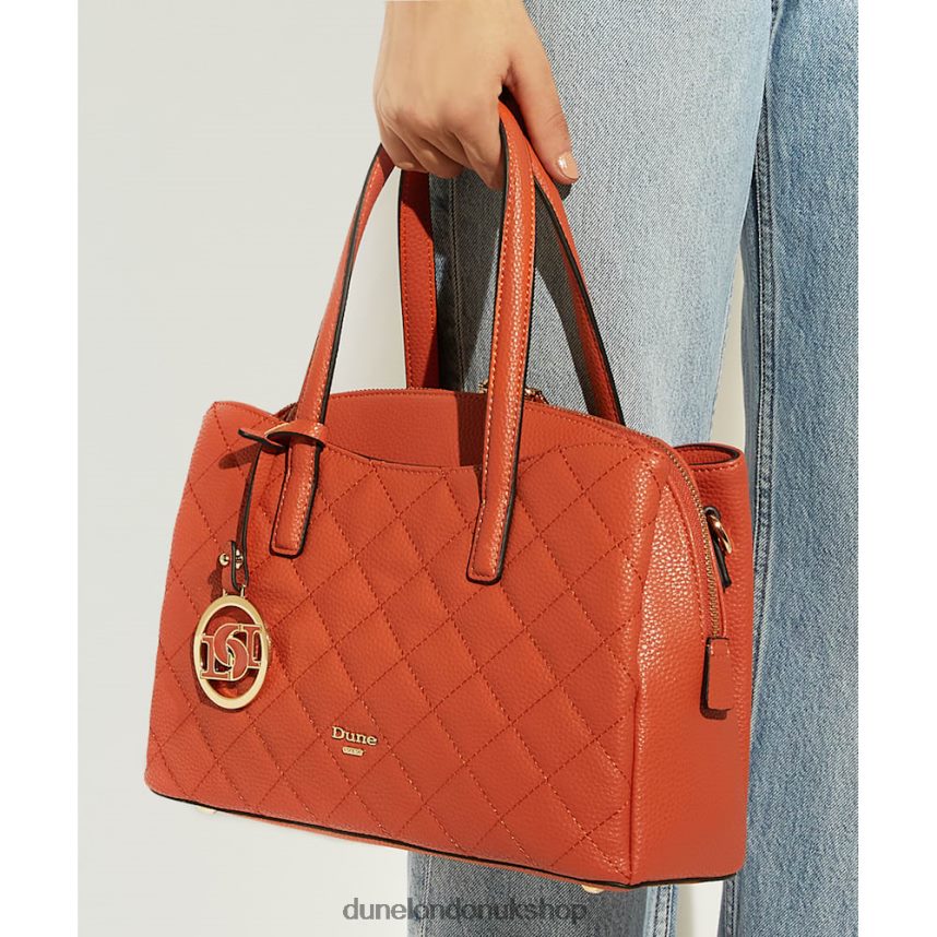 Small Diamond-Quilted Tote Bag Women N4BBPB209 Dune London Dinidignify Orange