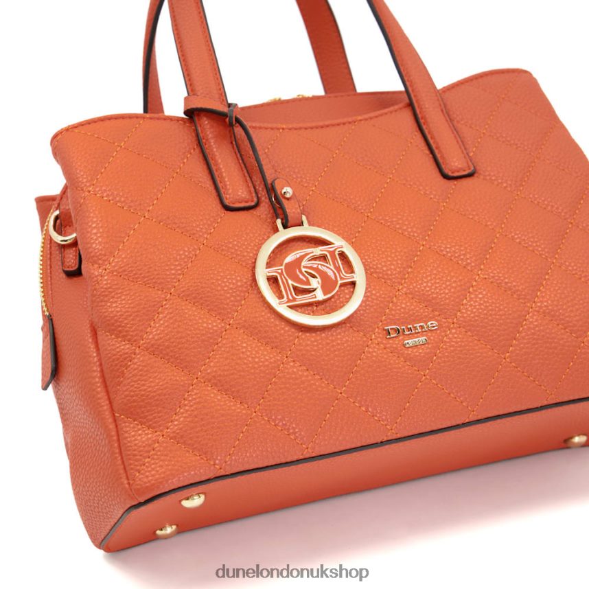 Small Diamond-Quilted Tote Bag Women N4BBPB209 Dune London Dinidignify Orange