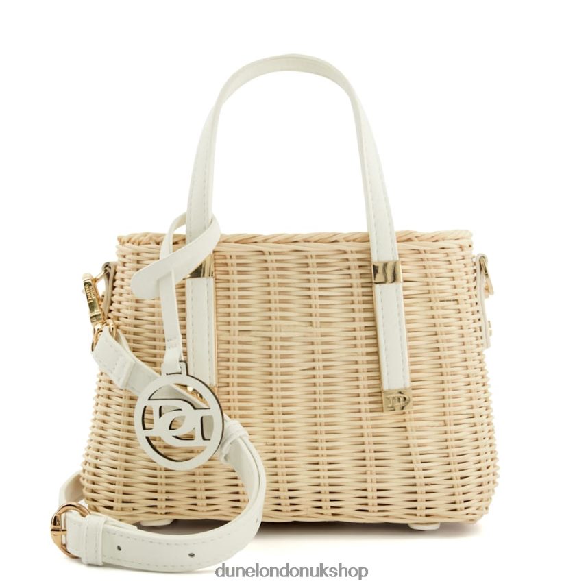 Small Raffia Tote Bag Women N4BBPB145 Dune London Dinkydorries Natural - Click Image to Close