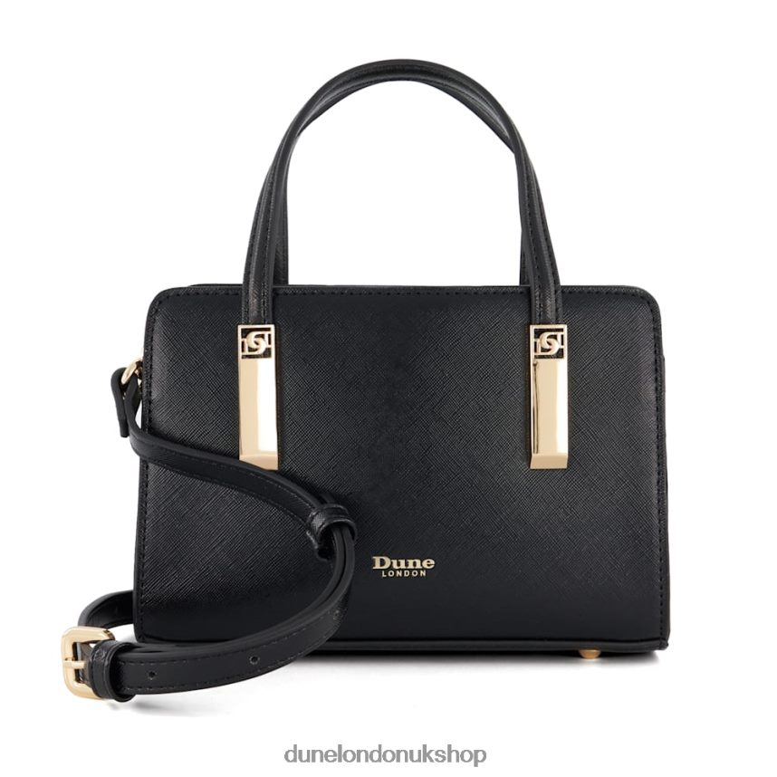 Small Top Handle Tote Women N4BBPB33 Dune London Dinkydenbeigh T Black - Click Image to Close