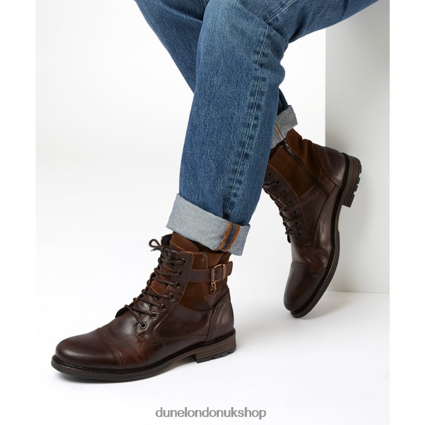 Casual Buckle Detail Ankle Boots Men N4BBPB866 Dune London Call Brown