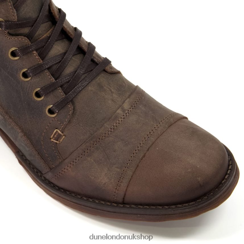 Casual Leather Lace-Up Boots Men N4BBPB895 Dune London Simon Dark Brown