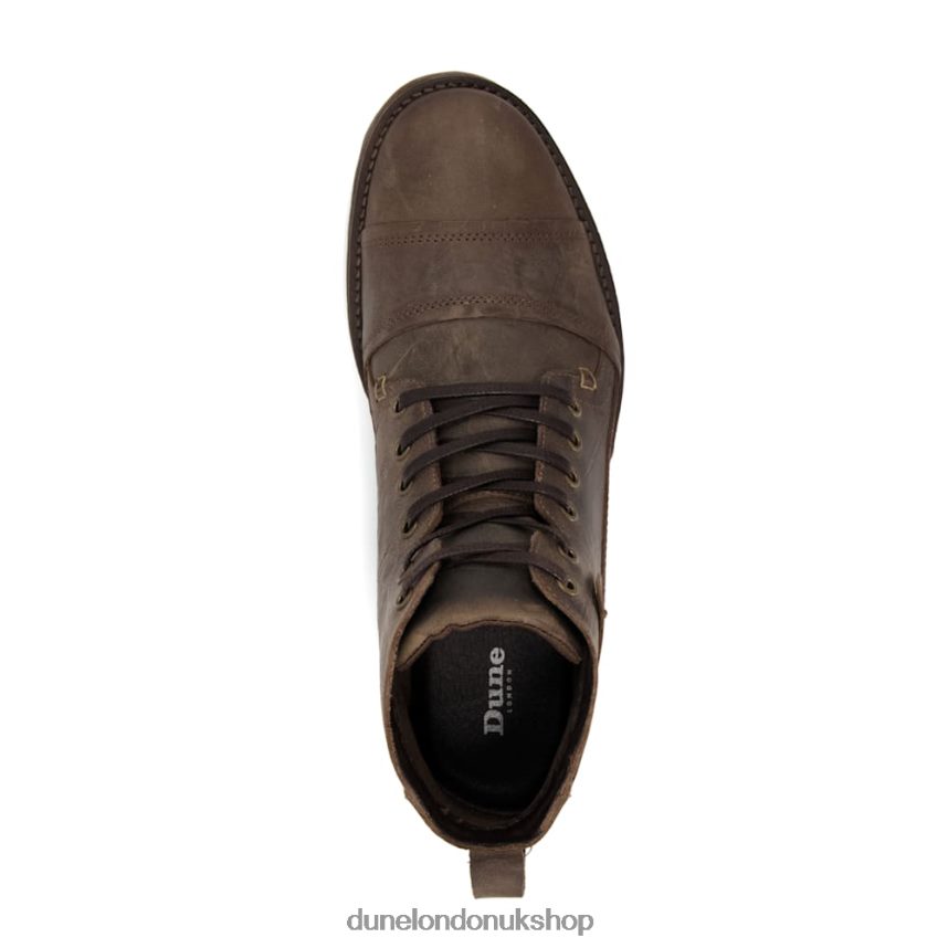 Casual Leather Lace-Up Boots Men N4BBPB895 Dune London Simon Dark Brown