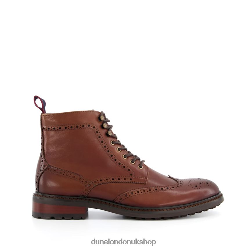 Lace-Up Brogue Boots Men N4BBPB809 Dune London Colonels Tan