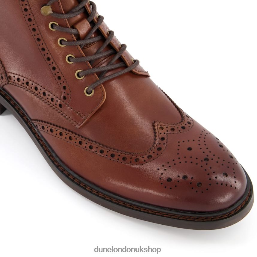 Lace-Up Brogue Boots Men N4BBPB809 Dune London Colonels Tan