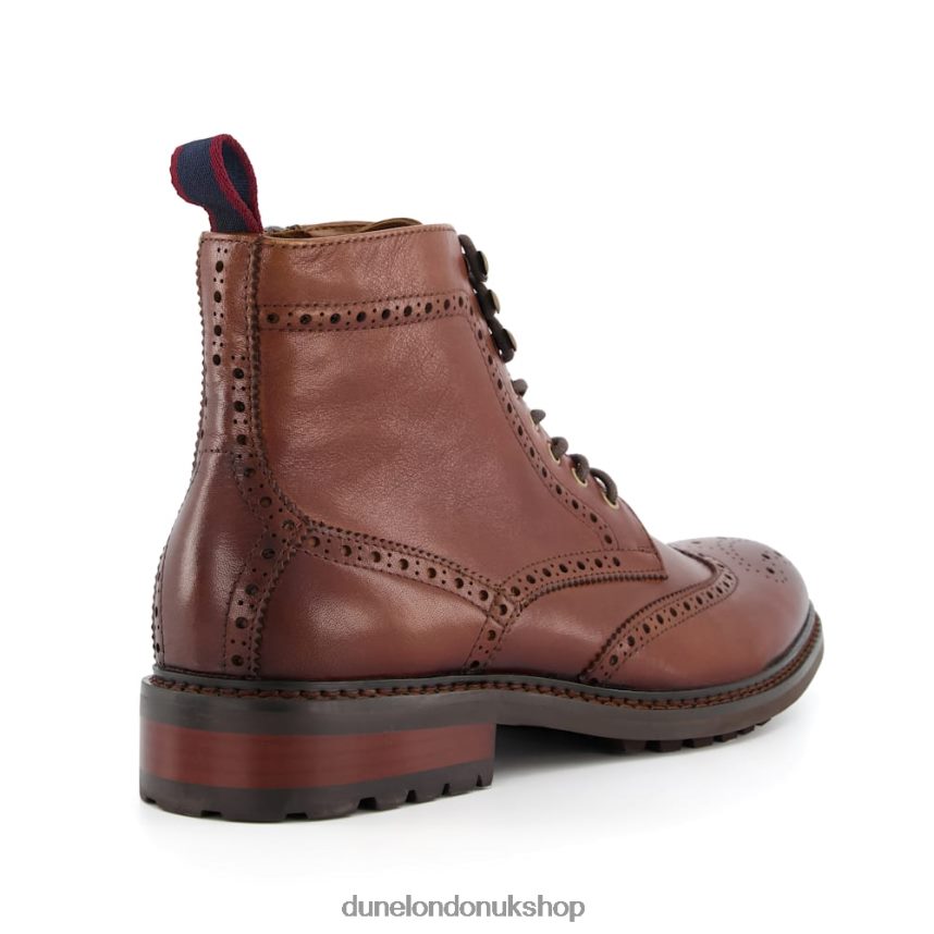 Lace-Up Brogue Boots Men N4BBPB809 Dune London Colonels Tan