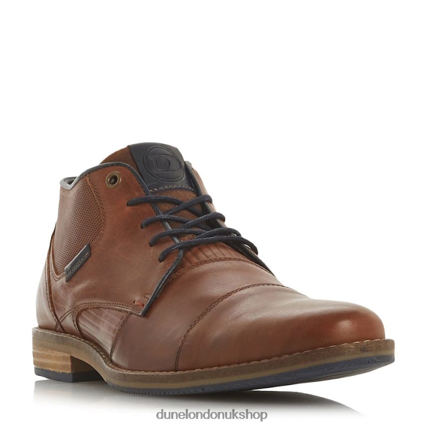 Lace Up Chukka Boots Men N4BBPB869 Dune London Chigwell Tan - Click Image to Close