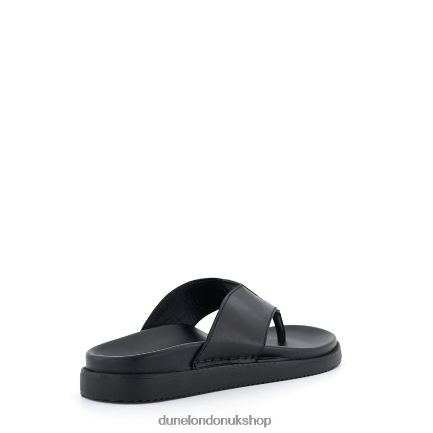 Leather Toe-Post Sandals Men N4BBPB686 Dune London Iddolise Black