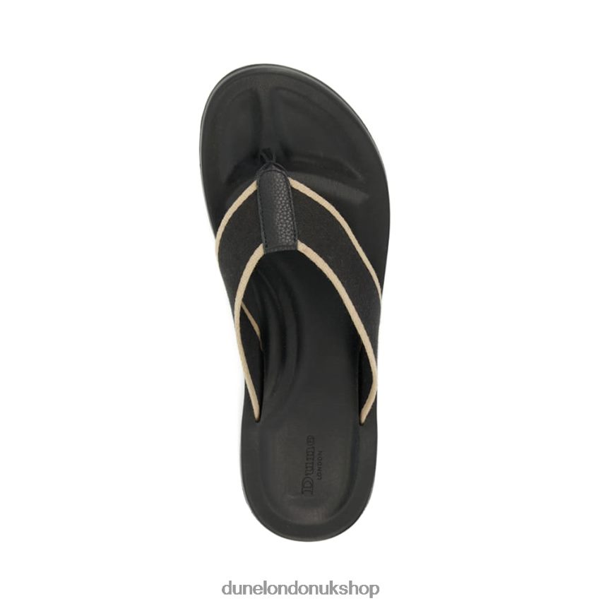 Toe-Post Casual Sandals Men N4BBPB719 Dune London Intent Black