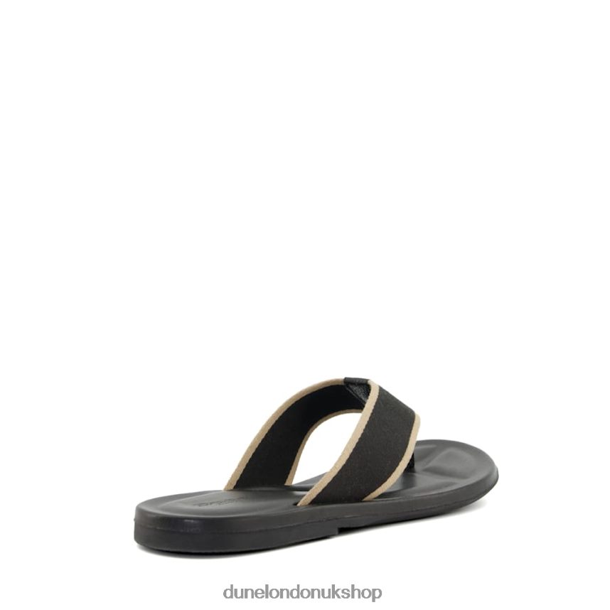 Toe-Post Casual Sandals Men N4BBPB719 Dune London Intent Black