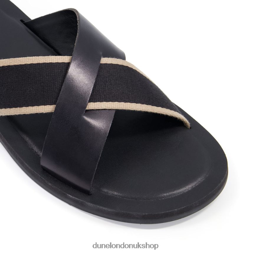 Cross-Strap Sliders Men N4BBPB741 Dune London Ideal Black