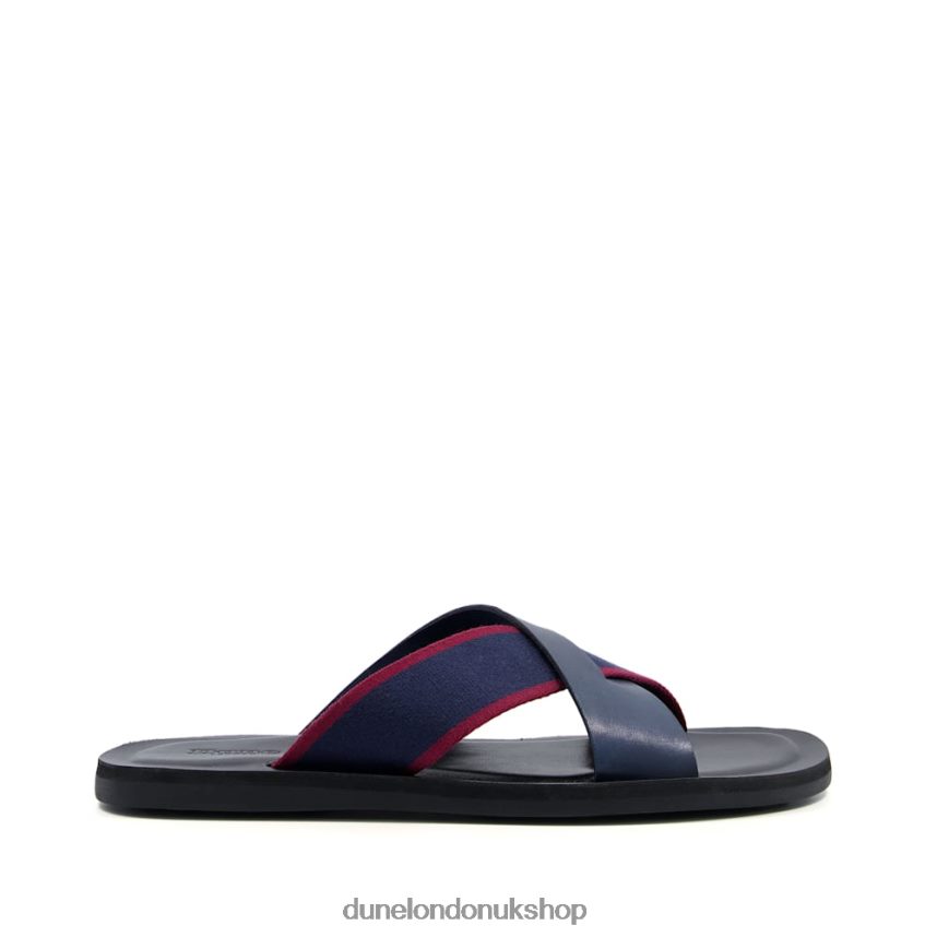 Cross-Strap Sliders Men N4BBPB790 Dune London Ideal Navy