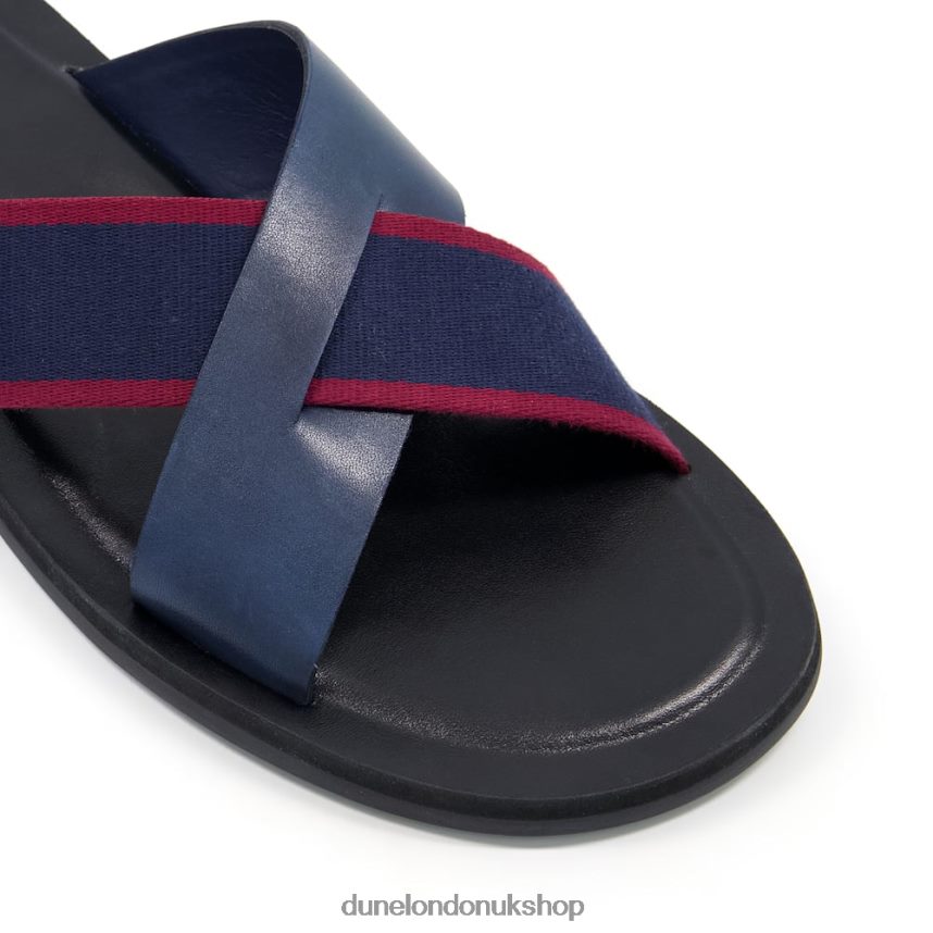 Cross-Strap Sliders Men N4BBPB790 Dune London Ideal Navy