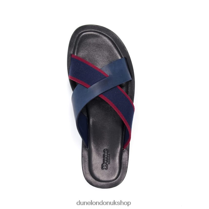 Cross-Strap Sliders Men N4BBPB790 Dune London Ideal Navy