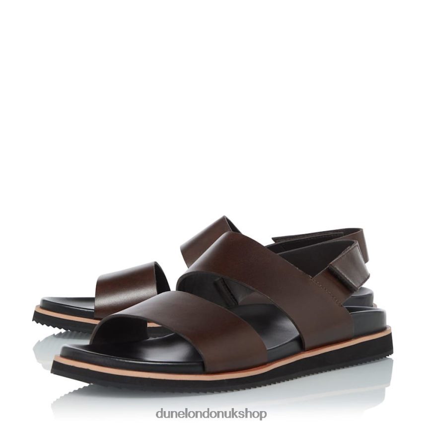 Utilitarian Strap Sandals Men N4BBPB813 Dune London Idda Brown