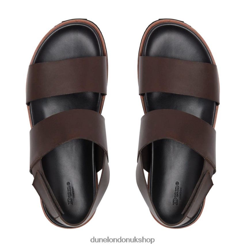 Utilitarian Strap Sandals Men N4BBPB813 Dune London Idda Brown