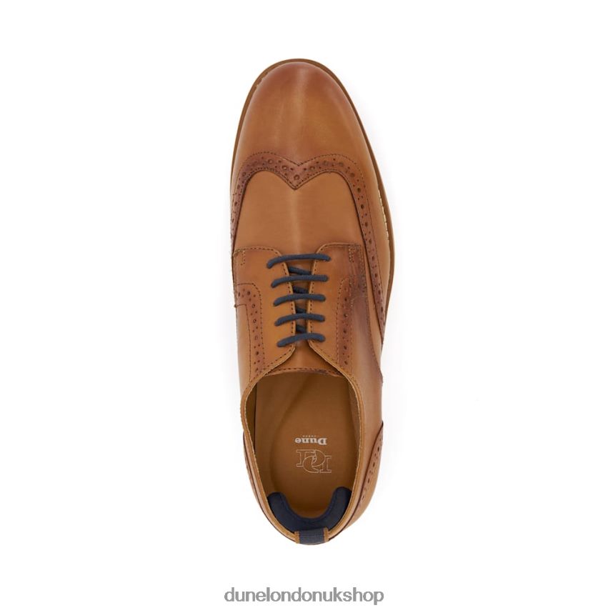 Casual Leather Brogues Men N4BBPB842 Dune London Bristtle Tan