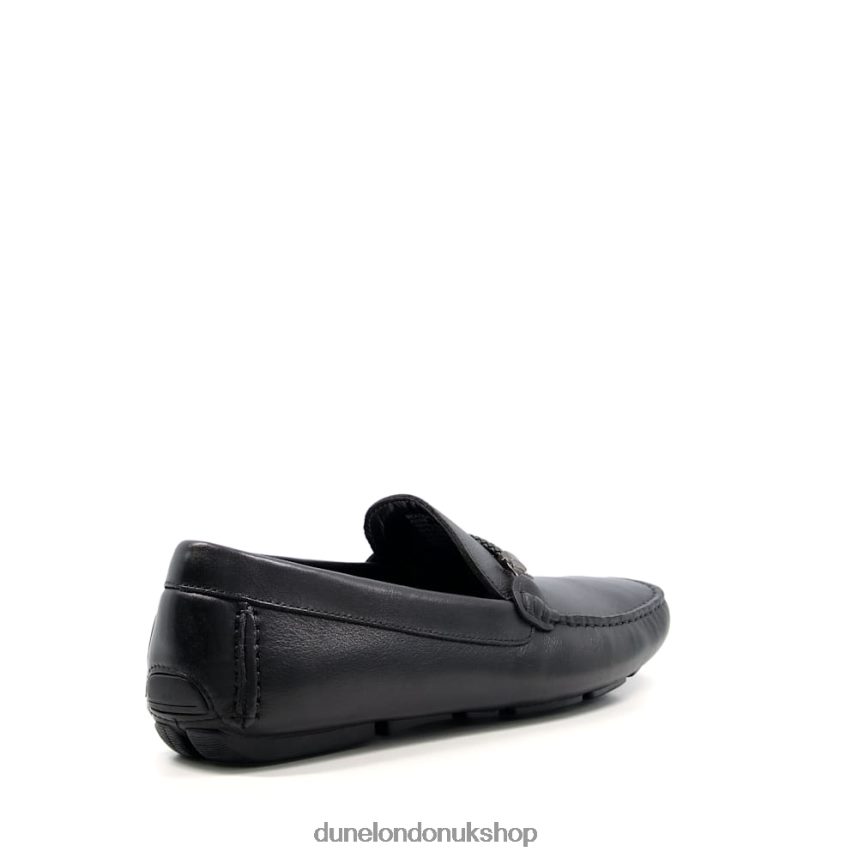 Driver Moccasins With Woven Trim Men N4BBPB683 Dune London Beacons Black