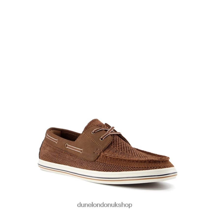 Knitted Boat Shoes Men N4BBPB744 Dune London Burnner Tan