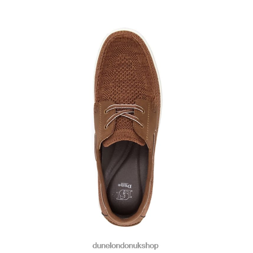 Knitted Boat Shoes Men N4BBPB744 Dune London Burnner Tan