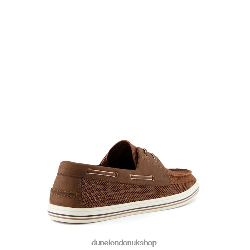 Knitted Boat Shoes Men N4BBPB744 Dune London Burnner Tan