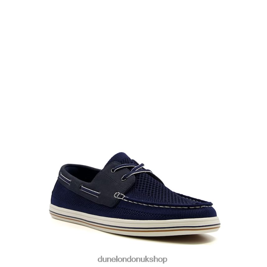 Knitted Boat Shoes Men N4BBPB745 Dune London Burnner Navy